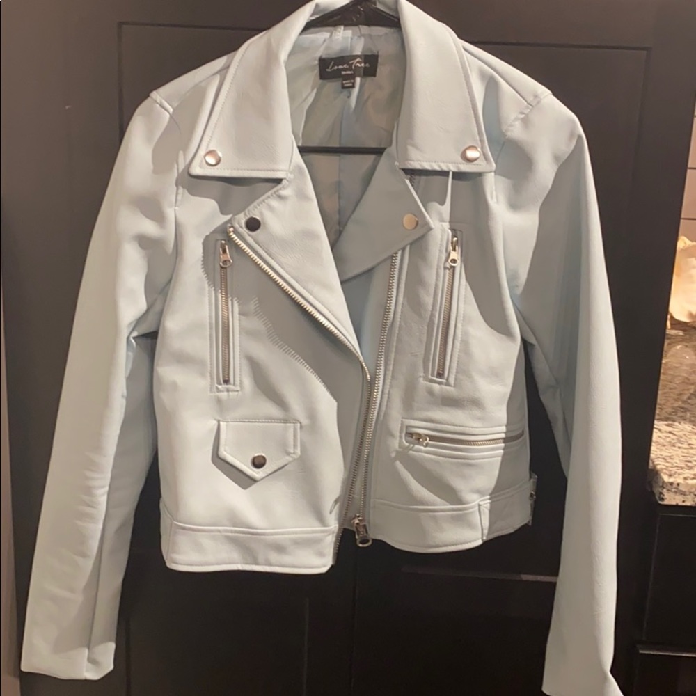 “LoveTree” faux leather jacket